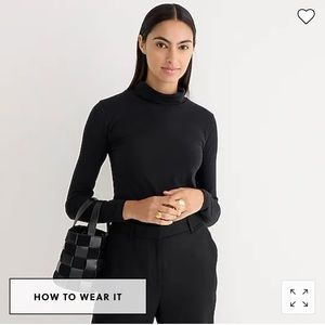 J crew tissue turtleneck in black